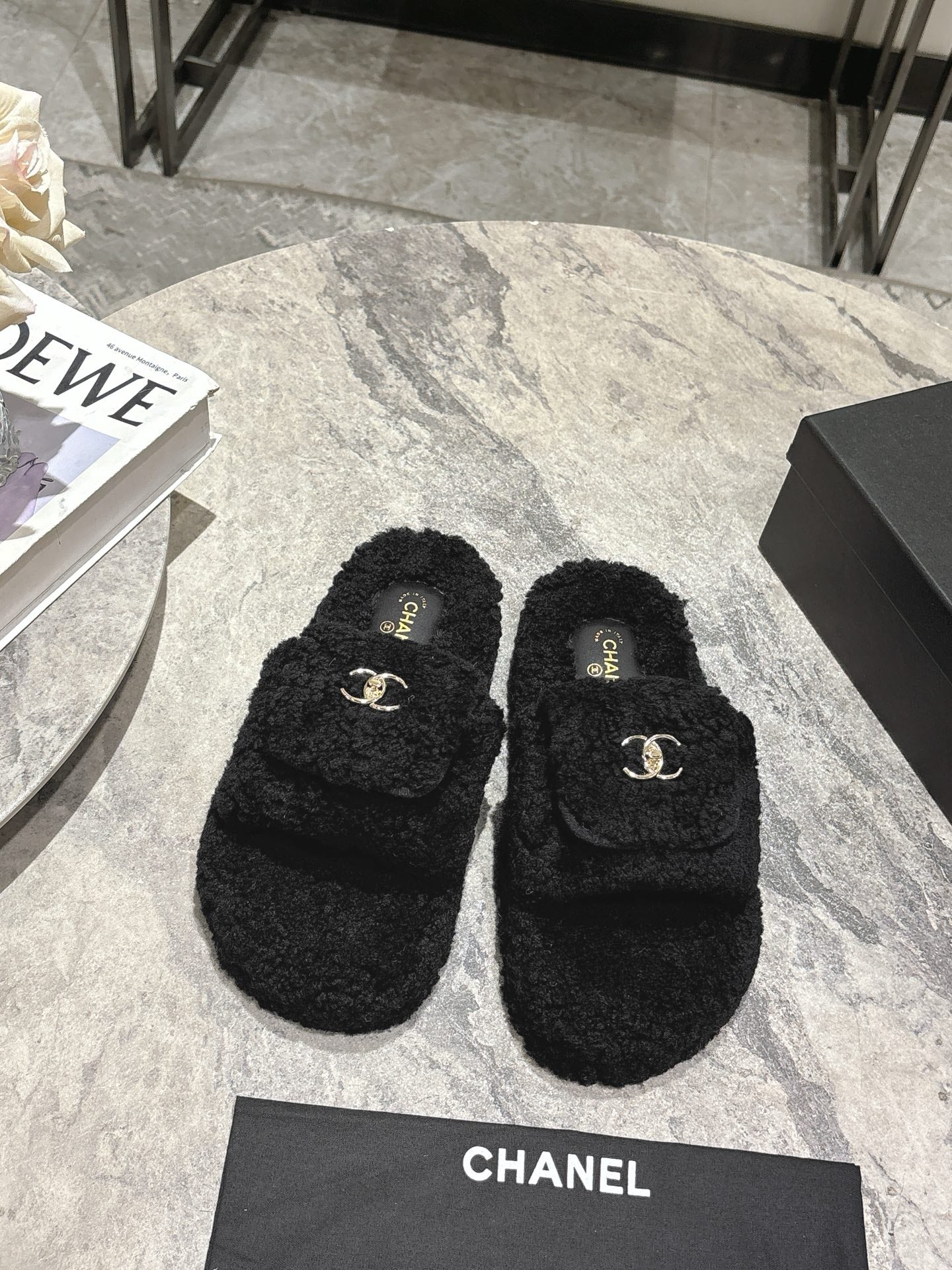 C 25fw new pocket woolen slippers(KHAKI/BEIGI/BLACK/WHITE)