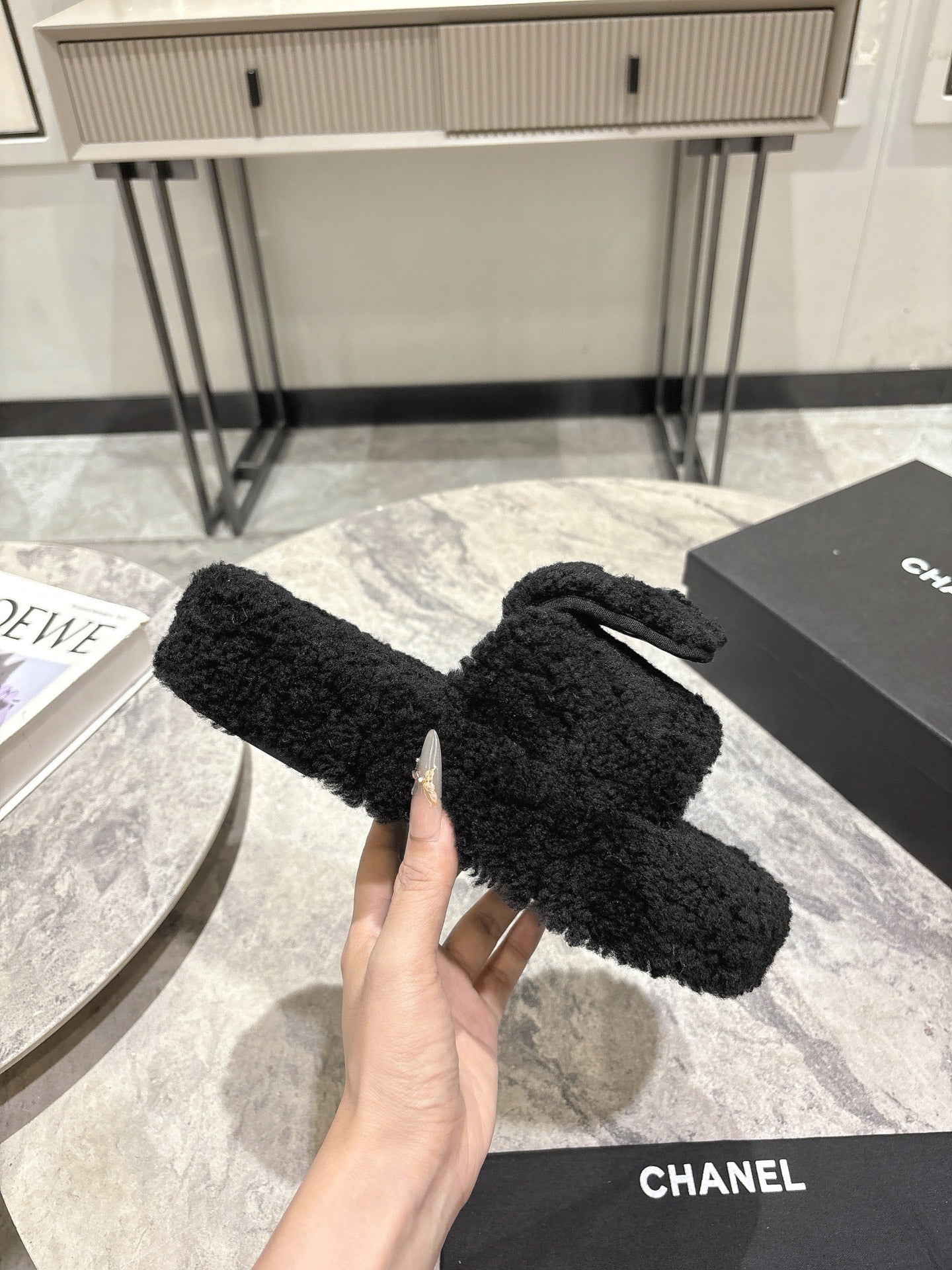 C 25fw new pocket woolen slippers(KHAKI/BEIGI/BLACK/WHITE)