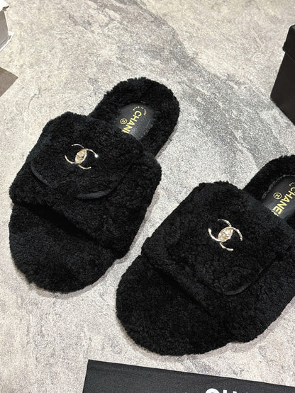 C 25fw new pocket woolen slippers(KHAKI/BEIGI/BLACK/WHITE)