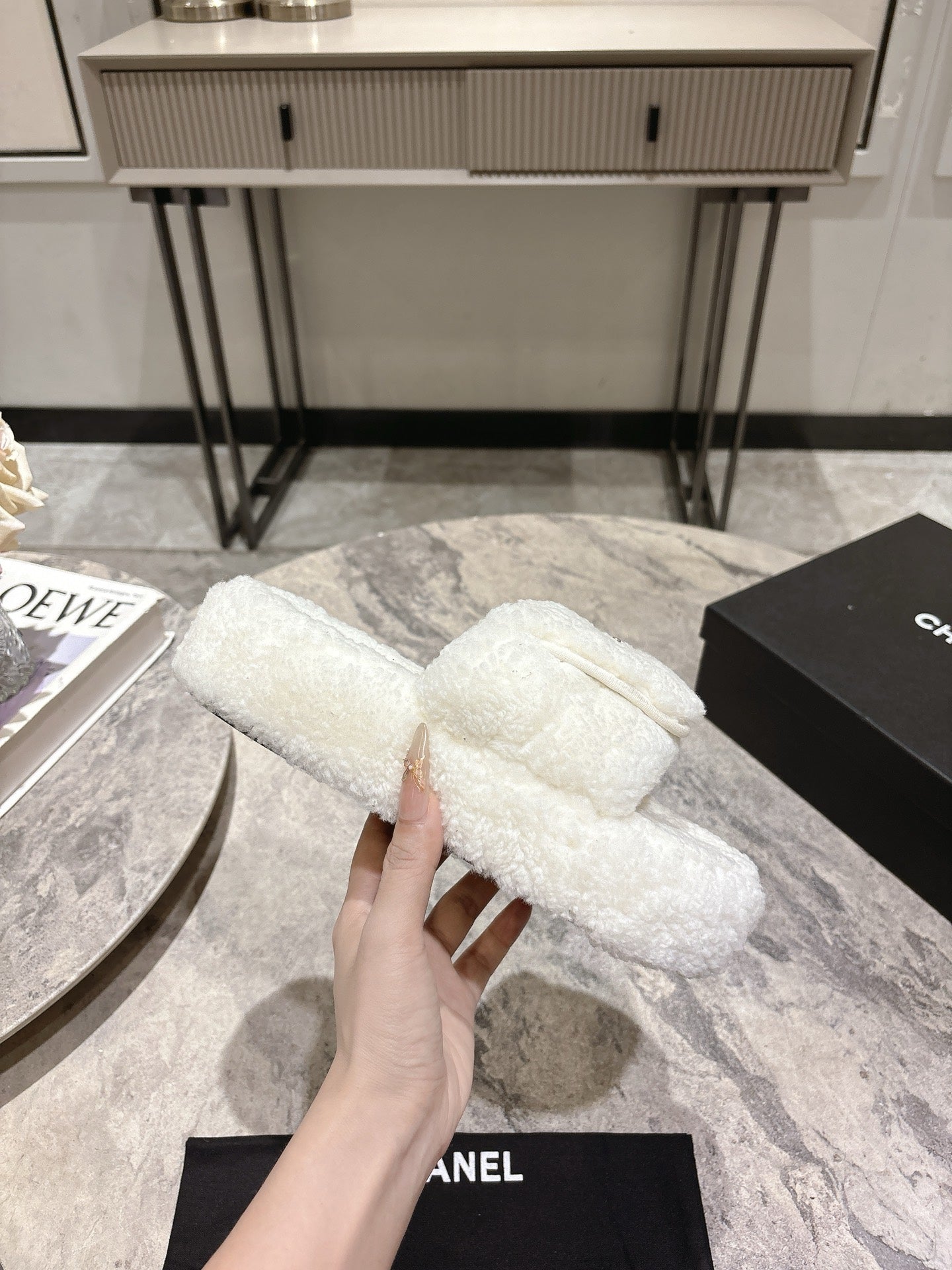 C 25fw new pocket woolen slippers(KHAKI/BEIGI/BLACK/WHITE)