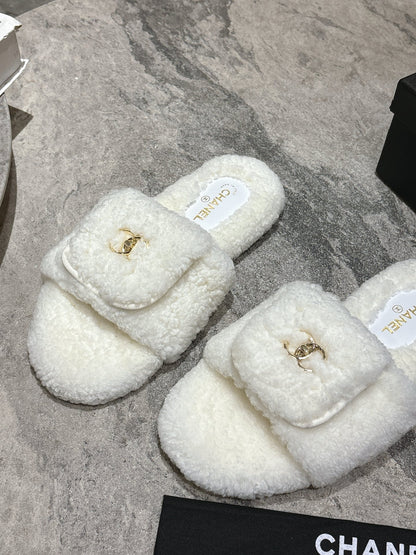 C 25fw new pocket woolen slippers(KHAKI/BEIGI/BLACK/WHITE)