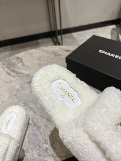 C 25fw new pocket woolen slippers(KHAKI/BEIGI/BLACK/WHITE)