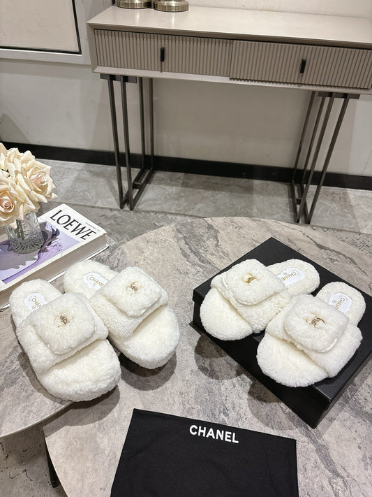 C 25fw new pocket woolen slippers(KHAKI/BEIGI/BLACK/WHITE)