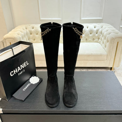 C 25B new chain boots suede boots(KHAKI/PURPLE/BROWN/BLACK)