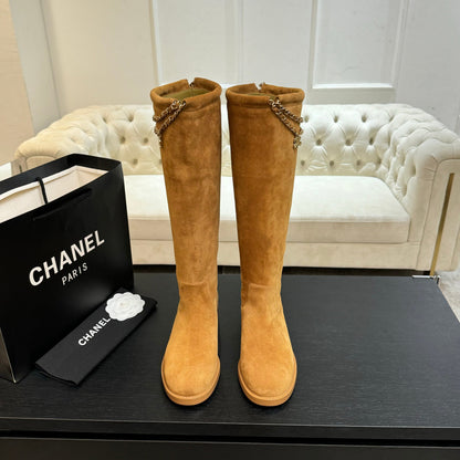 C 25B new chain boots suede boots(KHAKI/PURPLE/BROWN/BLACK)