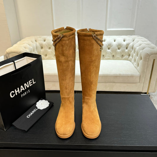 C 25B new chain boots suede boots(KHAKI/PURPLE/BROWN/BLACK)