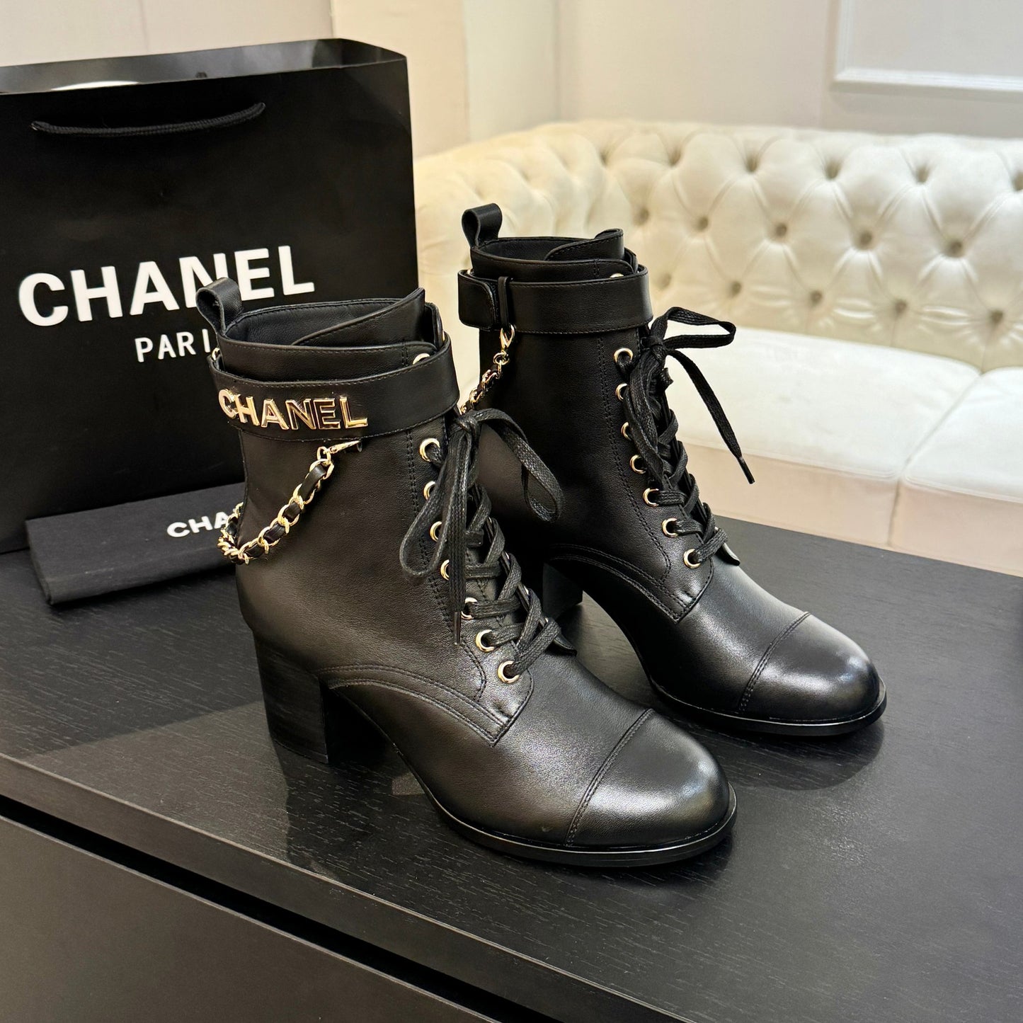 C 25 new butterfly bow short boots(KHAKI/BLACK)