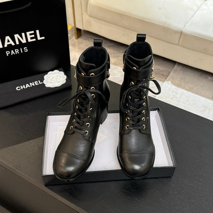 C 25 new butterfly bow short boots(KHAKI/BLACK)