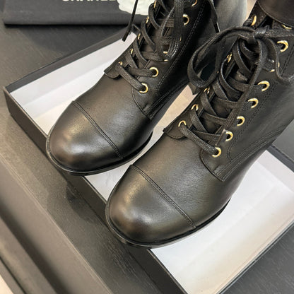 C 25 new butterfly bow short boots(KHAKI/BLACK)