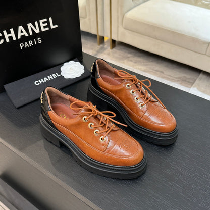 C 24 New thick soled sponge cake, casual, loafers(BROWN/BLACK/BEIGI)