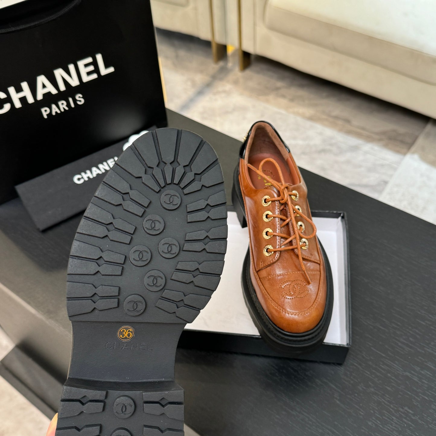 C 24 New thick soled sponge cake, casual, loafers(BROWN/BLACK/BEIGI)