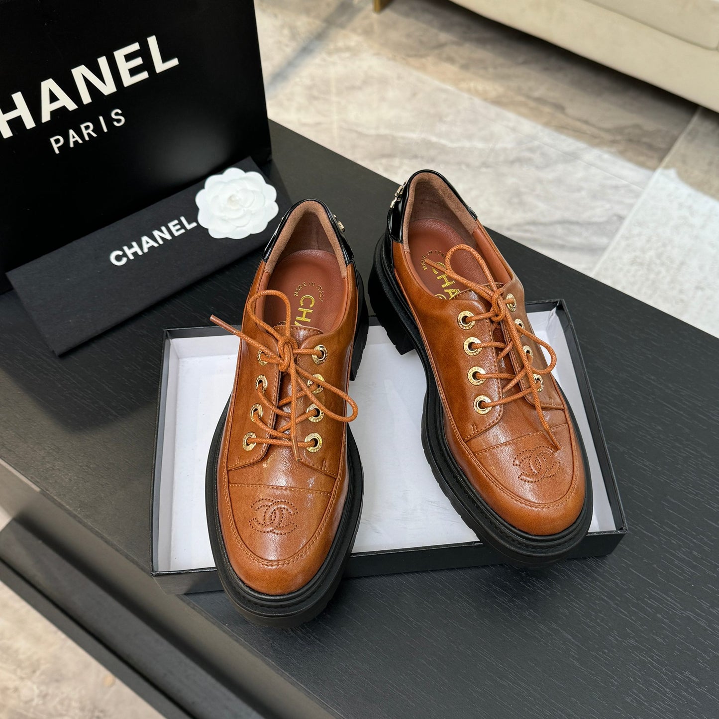 C 24 New thick soled sponge cake, casual, loafers(BROWN/BLACK/BEIGI)