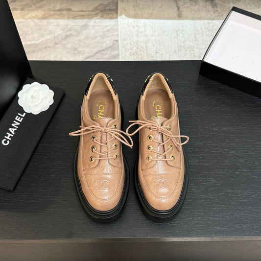 C 24 New thick soled sponge cake, casual, loafers(BROWN/BLACK/BEIGI)