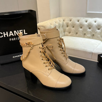 C 25fw high-end handmade workshop series short boots(KHAKI/WHITE)