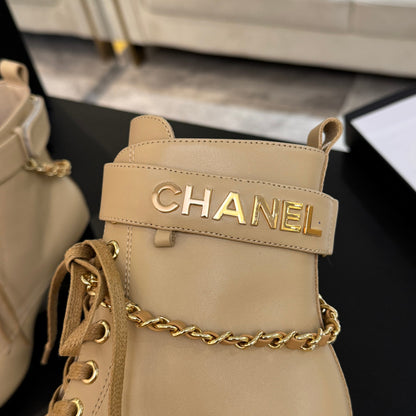 C 25fw high-end handmade workshop series short boots(KHAKI/WHITE)