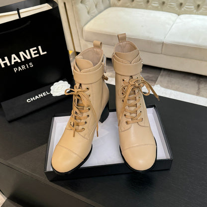 C 25fw high-end handmade workshop series short boots(KHAKI/WHITE)
