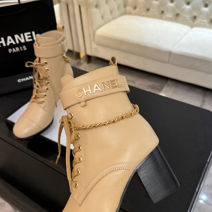 C 25fw high-end handmade workshop series short boots(KHAKI/WHITE)