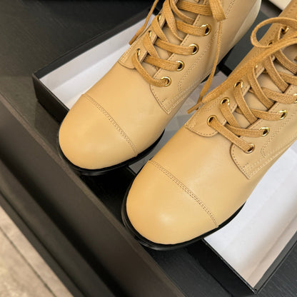 C 25fw high-end handmade workshop series short boots(KHAKI/WHITE)