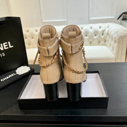 C 25fw high-end handmade workshop series short boots(KHAKI/WHITE)