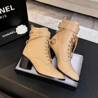 C 25fw high-end handmade workshop series short boots(KHAKI/WHITE)