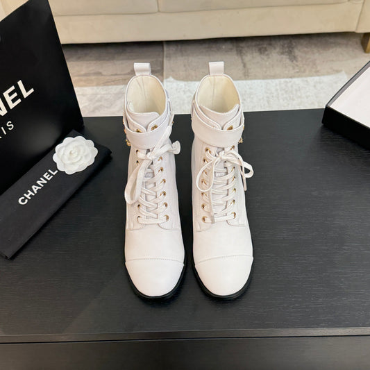 C 25fw high-end handmade workshop series short boots(KHAKI/WHITE)