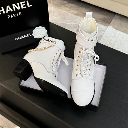 C 25fw high-end handmade workshop series short boots(KHAKI/WHITE)