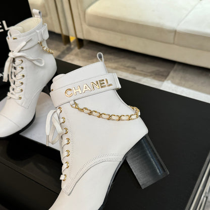 C 25fw high-end handmade workshop series short boots(KHAKI/WHITE)