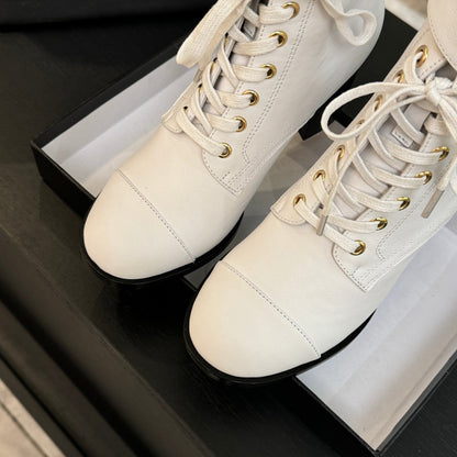 C 25fw high-end handmade workshop series short boots(KHAKI/WHITE)