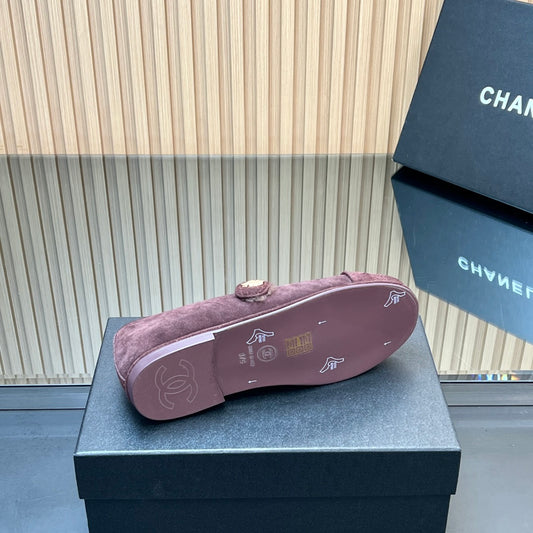 C 25 Mary Jane's lamb wool shoes（BLACK/PURPLE/KHAKI/GRAY）