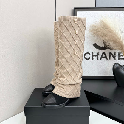 C 25 Knitted wool sheepskin boots（BLACK/BEIGI/BROWN）