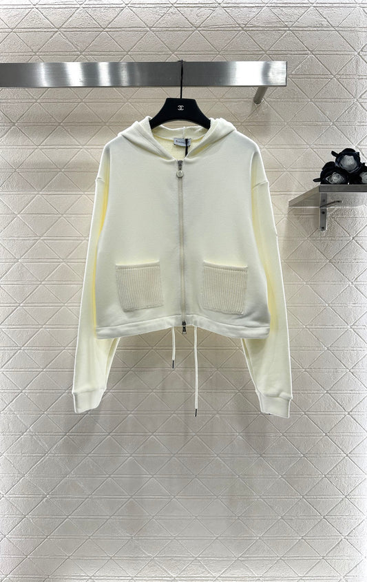 Mon 25 Hooded zip-up cotton sweatshirt