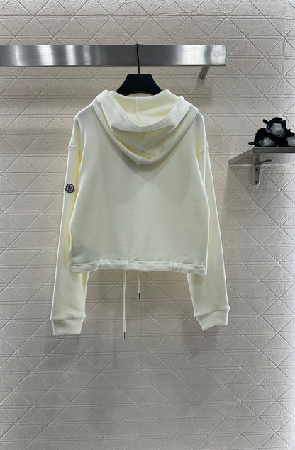 Mon 25 Hooded zip-up cotton sweatshirt