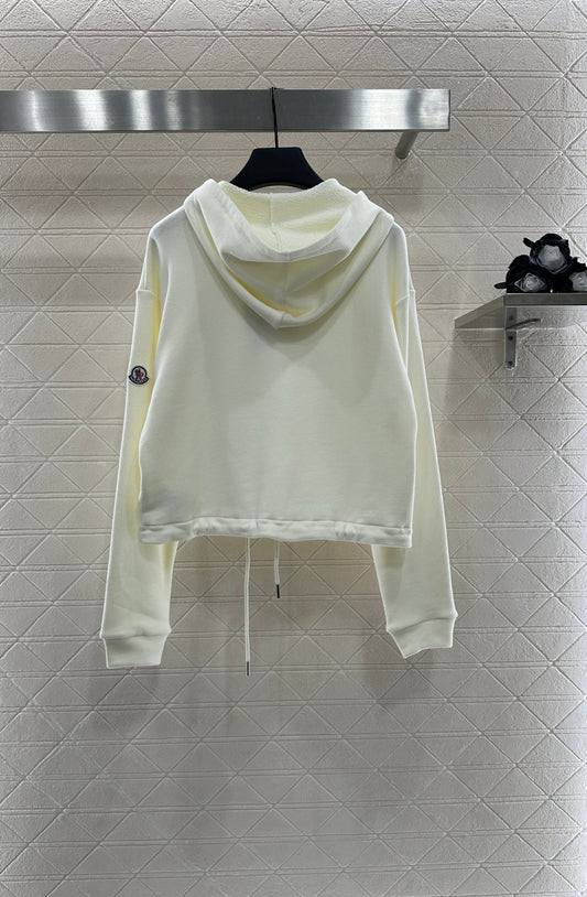 Mon 25 Hooded zip-up cotton sweatshirt