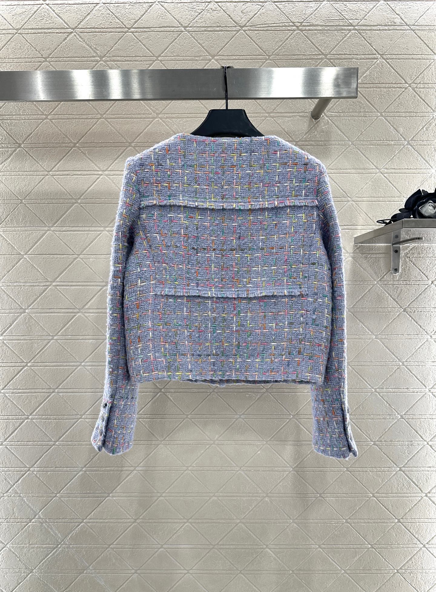 Di 25 Round neck woven wool short jacket+half skirt set
