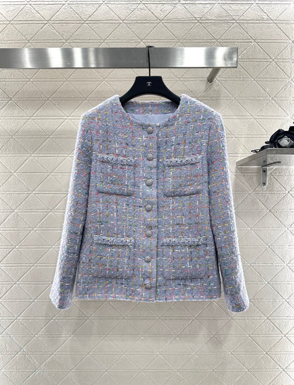 Di 25 Round neck woven wool jacket+half skirt set