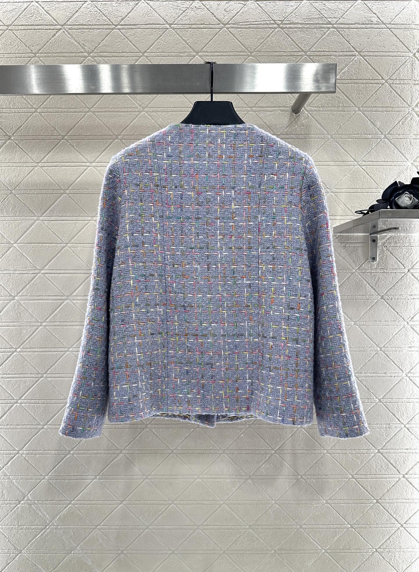 Di 25 Round neck woven wool jacket+half skirt set
