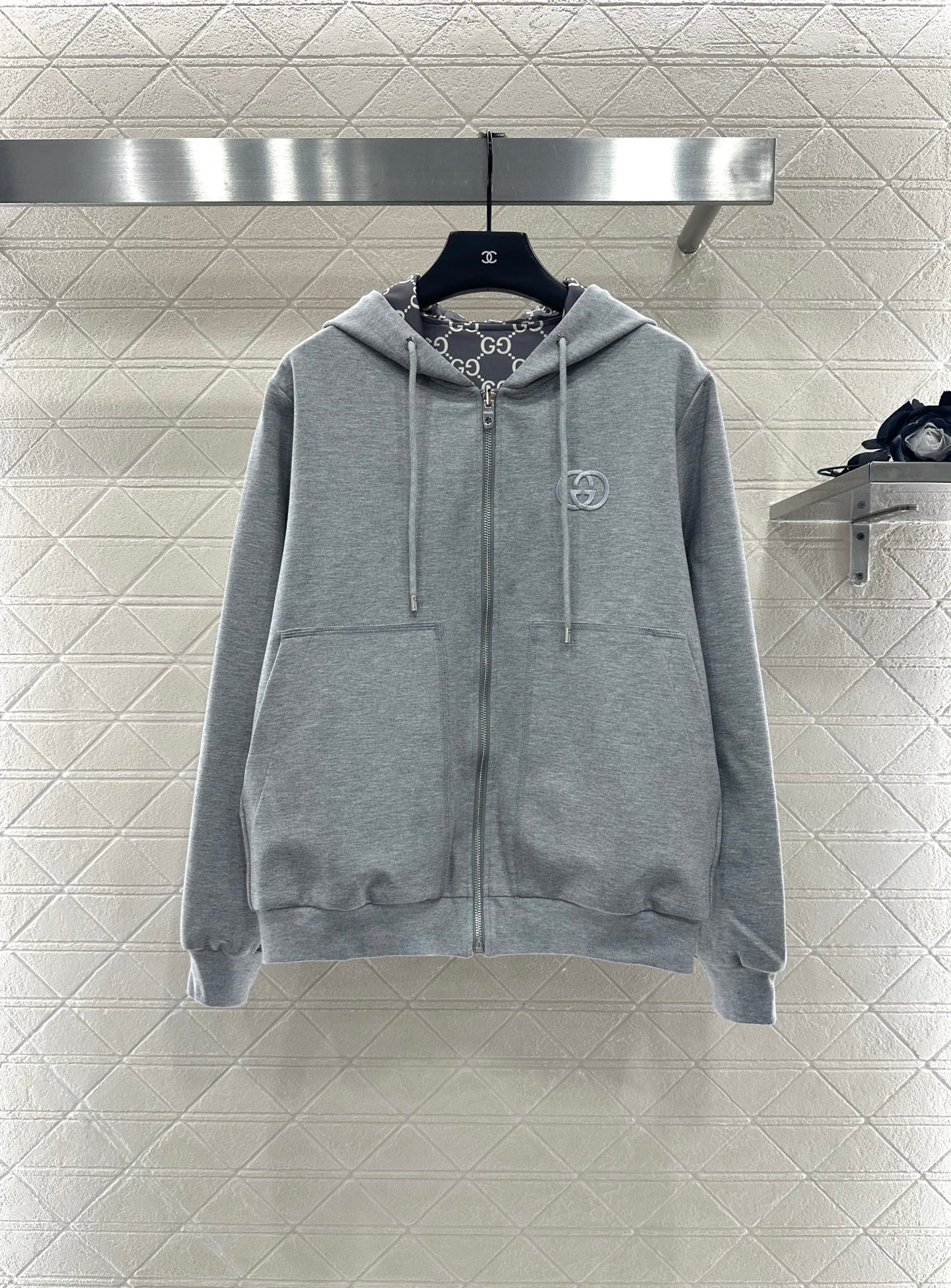 Gu 25 Double sided hooded jacket+long pants pure cotton set