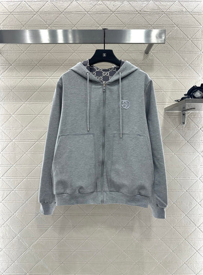 Gu 25 Double sided hooded jacket+long pants pure cotton set