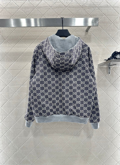 Gu 25 Double sided hooded jacket+long pants pure cotton set