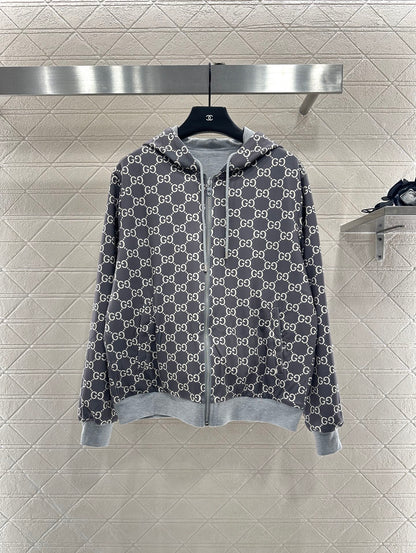 Gu 25 Double sided hooded jacket+long pants pure cotton set