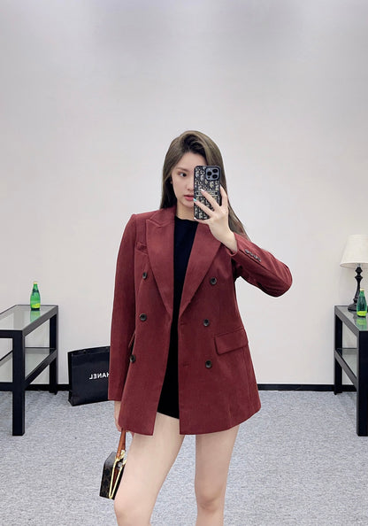 Bru 25 Corduroy lapel double breasted suit