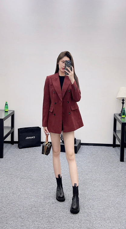 Bru 25 Corduroy lapel double breasted suit