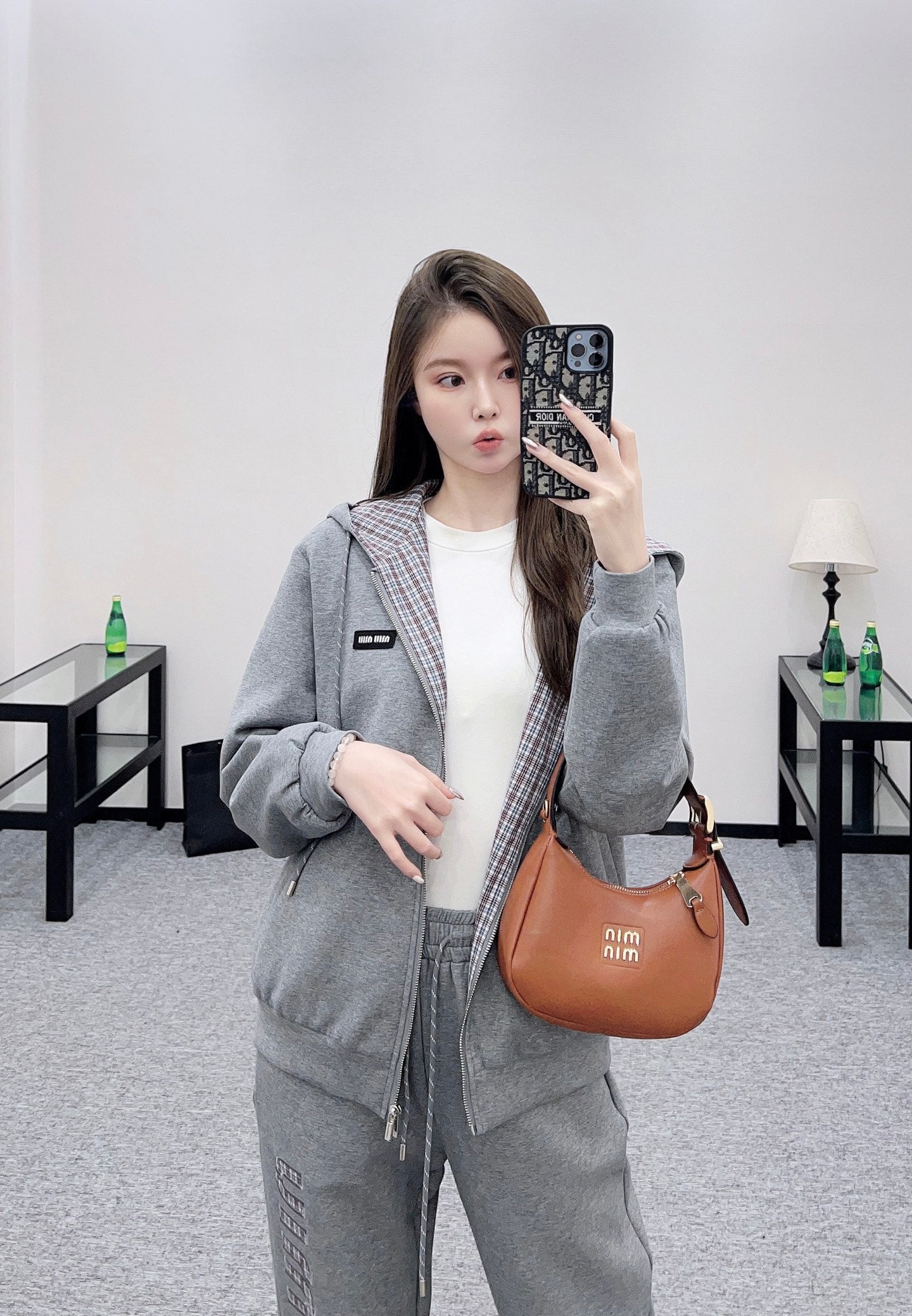 Mi 25 Double sided hooded jacket+long pants pure cotton set