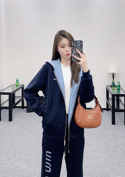 Mi 25 Double sided hooded jacket+long pants pure cotton set