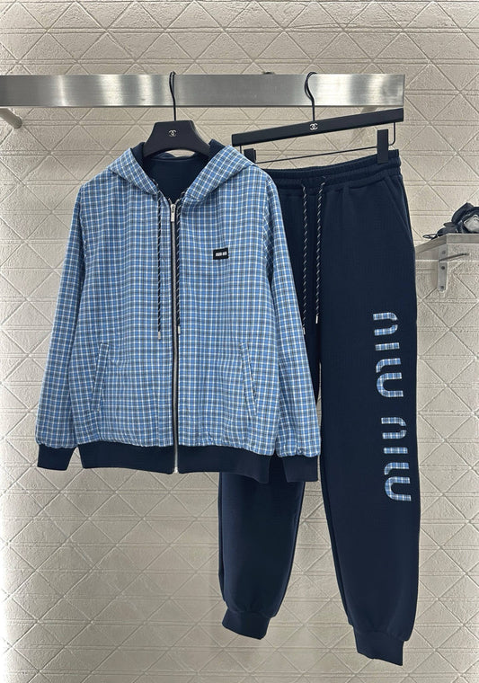 Mi 25 Double sided hooded jacket+long pants pure cotton set