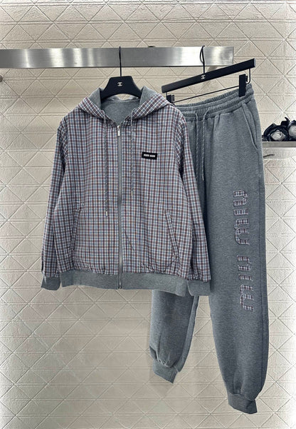 Mi 25 Double sided hooded jacket+long pants pure cotton set