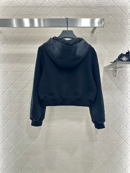 L 25 Hooded dark patterned logo jacket+pants set
