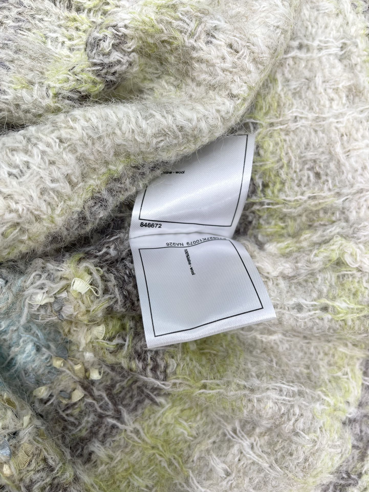 C 25 Gradient-panel mohair loose sweater