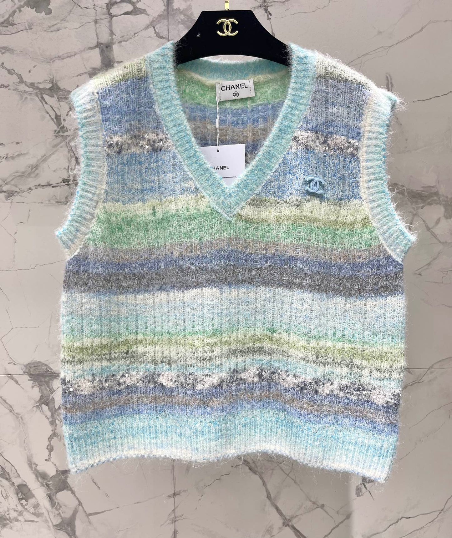 C 25 Gradient mohair vest