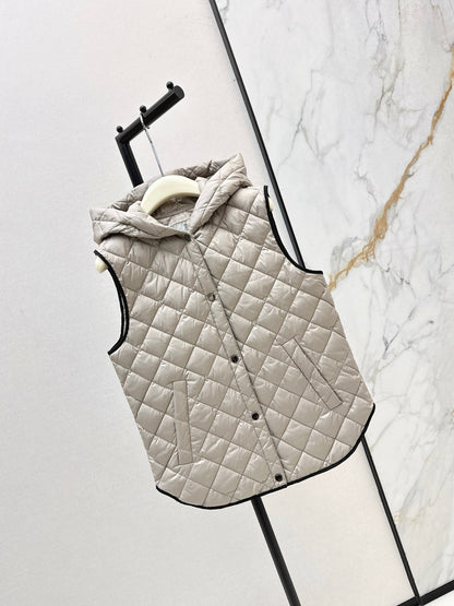 Bru 25 New Diamond Hooded Down Vest Jacket